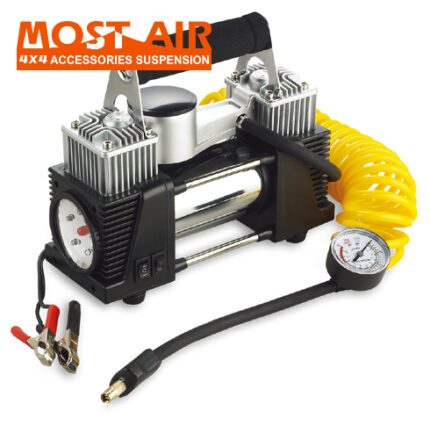 Air Compressor Tire Inflator with Tire Repair Kit, 12V DC Air Pump for Car Tires with 150 PSI Gauge & Car Emergency Kit,Carry Case, Adaptors, Car Plug & Tire Patch Kit