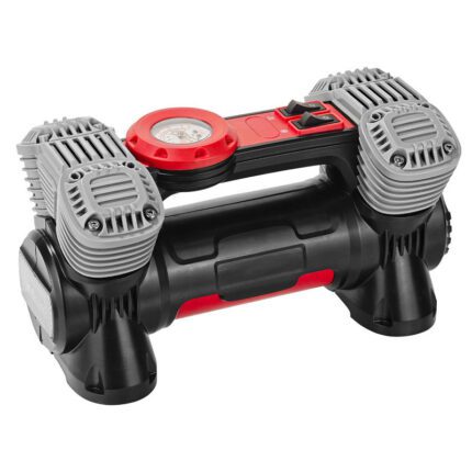 Metal four-cylinder air pump, 240W DC 12V, quick inflation, CE certified, 150psi maximum pressure, for heavy vehicles, digital type