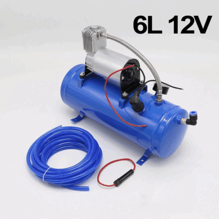 12V 6L Air Compressor 100Psi W/ 5M Hose - Air Horn Truck Boat Train Tyre Pick Up