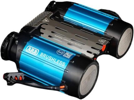 12V Brushless Air Compressor Premium Twin Motor On Board boasts 1.5X in output. Ideal for faster tire inflating time and 4x4 off road adventures