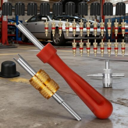 33-piece Tire Valve Tool Set, Valve Core Remover And Installer, Universal Automotive Tire Accessory, Suitable For Cars, Motorcycles, And Bicycles