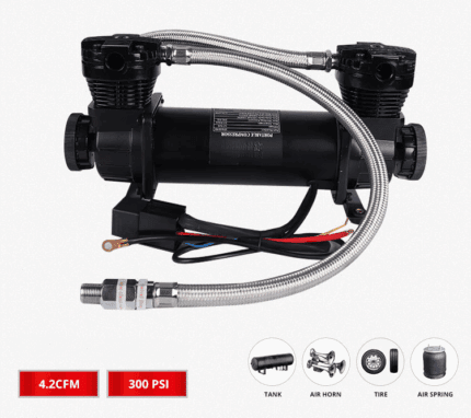 DC 12v/24V Air Compressor 300PSI Suspension air Compressor Metal Uplex Pump